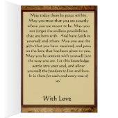 Card Love Yourself Gold Frame Bird On Lake (Inside (Right))