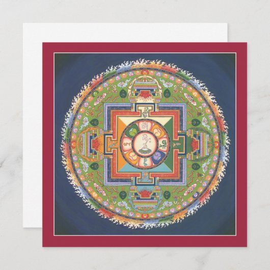 CARD Mandala of Compassion - square, with envelope (Front/Back)