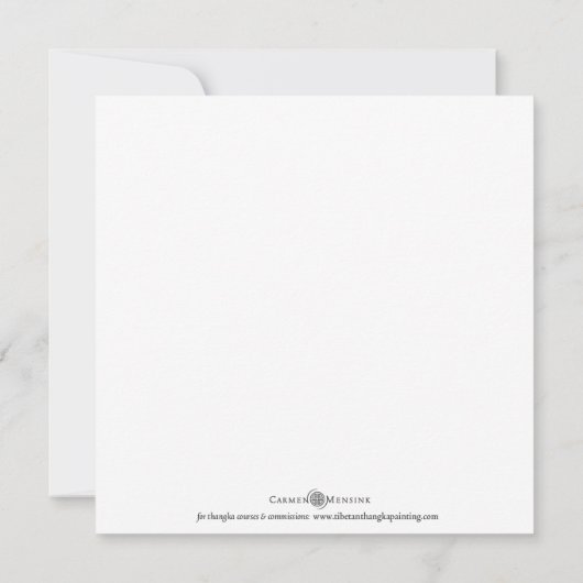 CARD Mandala of Compassion - square, with envelope (Back)