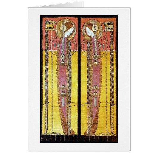 Card: Margaret Macdonald Embroidered Panels (Front)