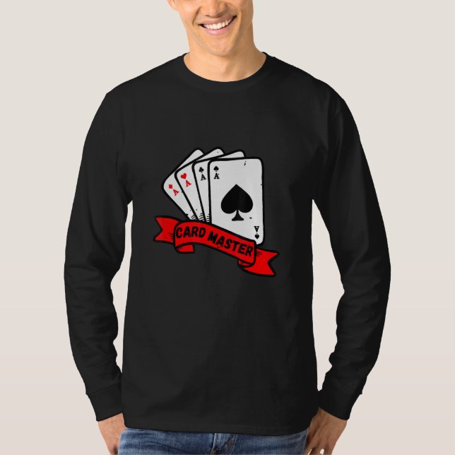 Card Master - Playing Cards Poker Rummy Blackjack  T-Shirt (Front)