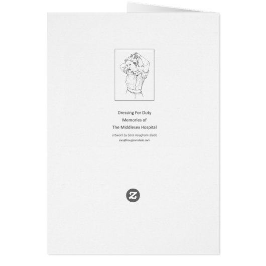 Card - Middlesex Hospital Nurse Dressing For Duty (Back)