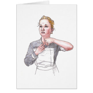 Card - Middlesex Hospital Nurse Dressing For Duty