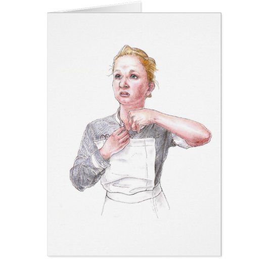 Card - Middlesex Hospital Nurse Dressing For Duty (Front)