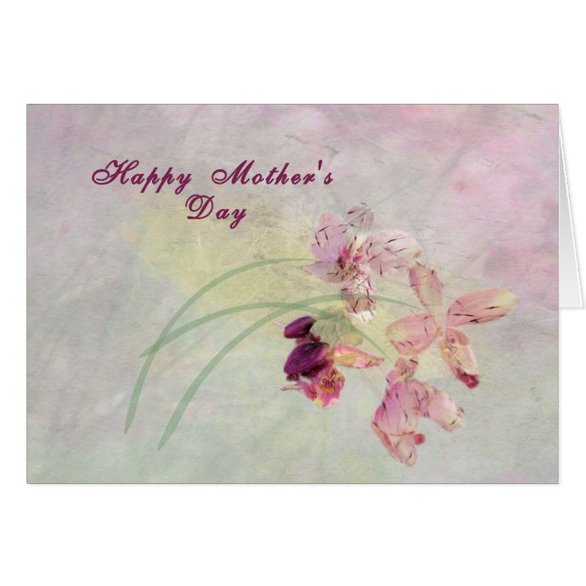 Card, Mother's Day with Orchids Cards (Front Horizontal)