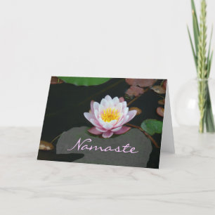 Card, "Namaste-Pink Lotus" Card