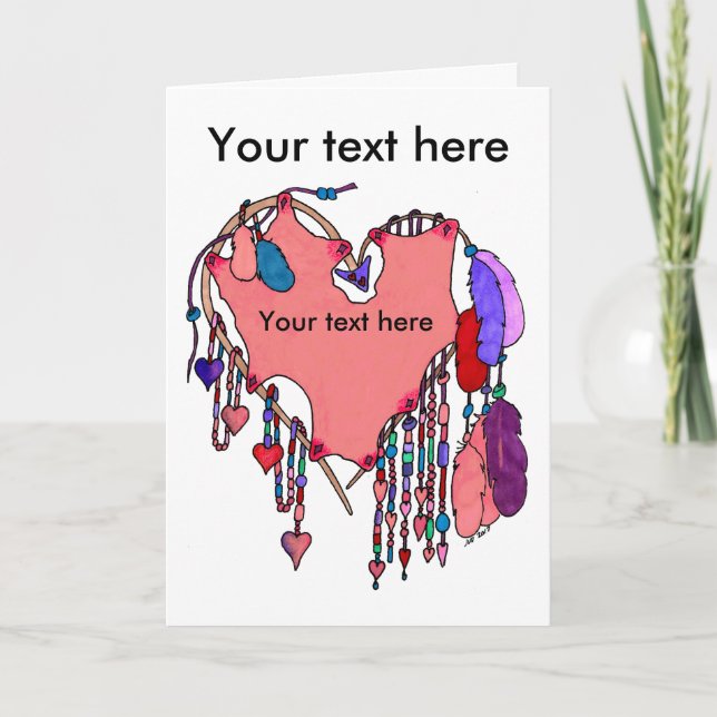 Card "native american" valentine (Front)