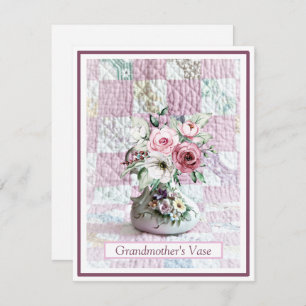 Card Note Card Grandmother's Vase