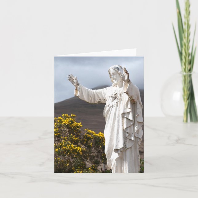 Card of Jesus Statue in Ireland (Front)