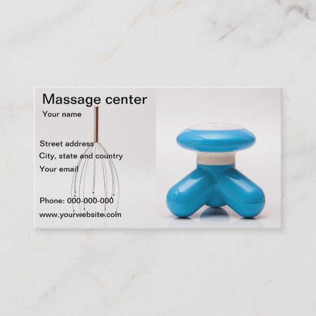 Card of massage center (Front)