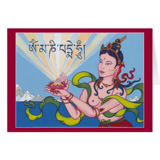 CARD Offering Goddess (Dakini) - with explanation (Front Horizontal)