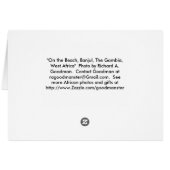 Card, "On The Beach, Banjul, Gambia, West Africa" (Back Horizontal)