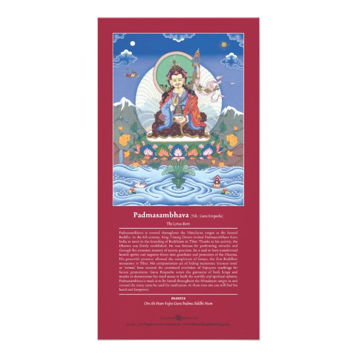 CARD Padmasambhava / Guru Rinpoche + explanation Personalized Photo Card