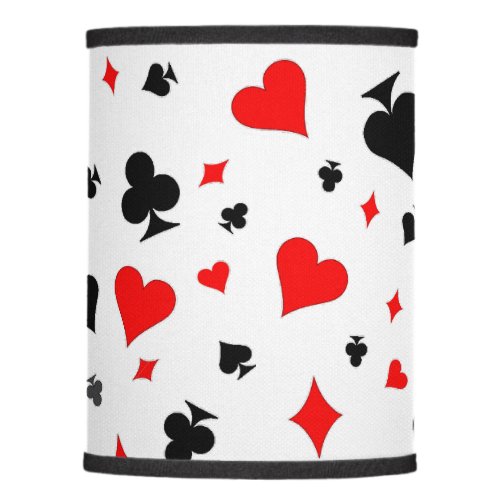 Card Party Suit of Cards Red and Black Lamp Shade