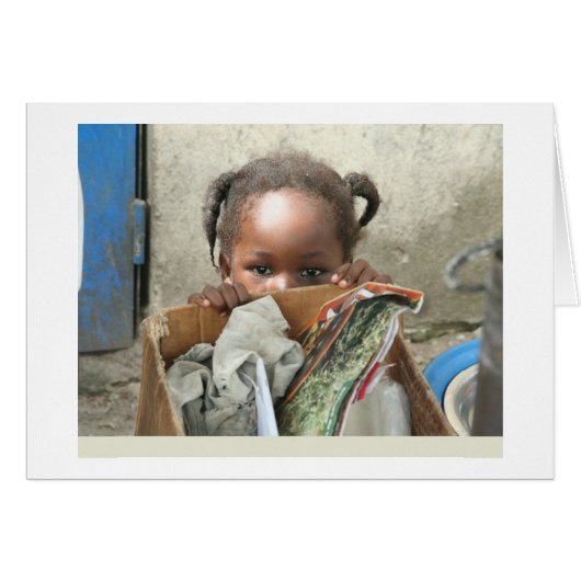 Card, "Peeping Child, Ivory Coast, West Africa" (Front Horizontal)