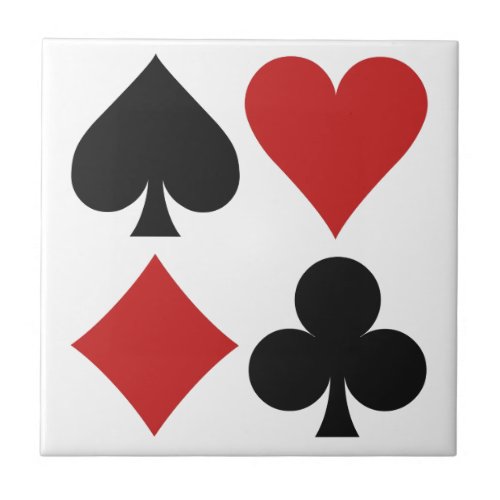 Card Player ceramic tile _ all 4 suits