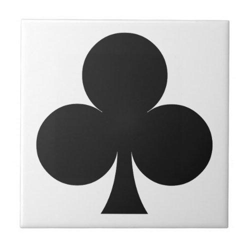 Card player ceramic tile _ Club