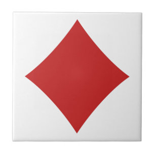 Card player ceramic tile - Diamond