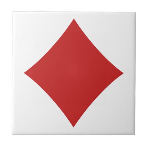 Card player ceramic tile _ Diamond