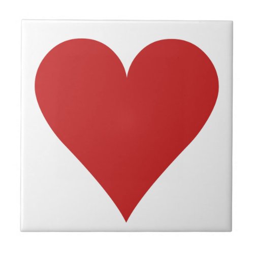 Card player ceramic tile _ Heart