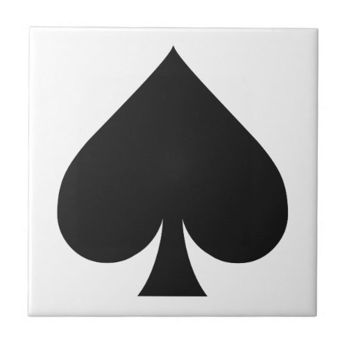 Card player ceramic tile _ Spade