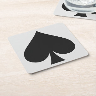 Card Player coasters - Spade