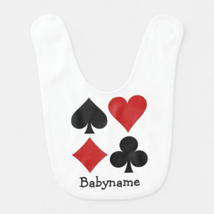 Card Player custom baby bib
