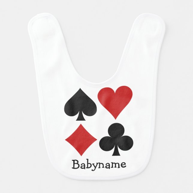 Card Player custom baby bib (Front)