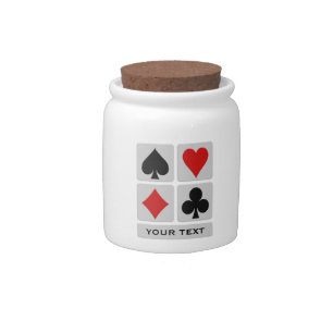 Card Player custom candy jars