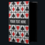 Card Player custom cases<br><div class="desc">A great gift for a card player! Change the text field to what you want (e.g. your name or your game, such as ‘Poker’, ‘Bridge’, ‘Canasta’ etc.). You can also change the font and its size and color, as well as add more text fields and / or change the background...</div>