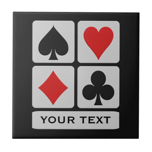 Card Player custom ceramic tiles (Front)