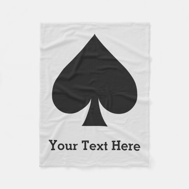 Card Player custom fleece blanket - Spade (Front)