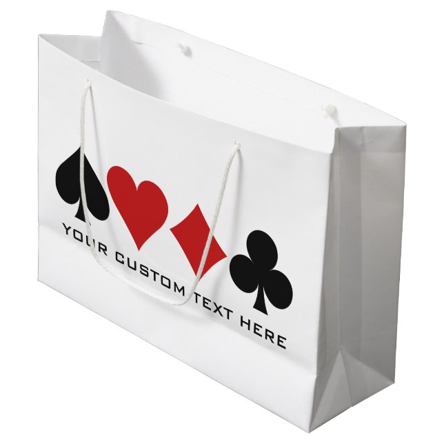 Card Player custom gift bags (Front Angled)