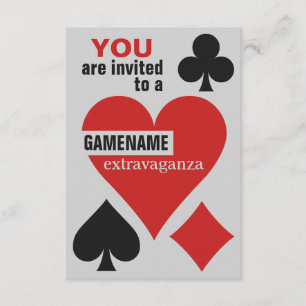 Card Player custom invitations