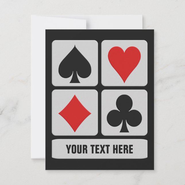 Card Player custom invitations (Front)