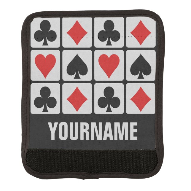 Card Player custom luggage handle wrap (Front)