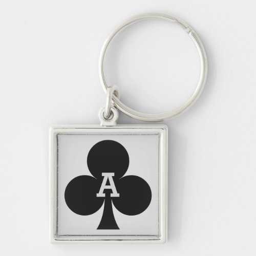 Card Player custom monogram key chains _ Club