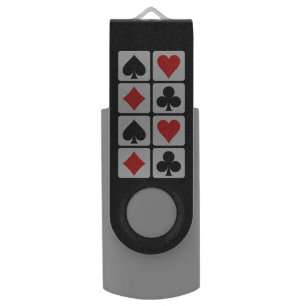 Card Player custom monogram USB flash drives