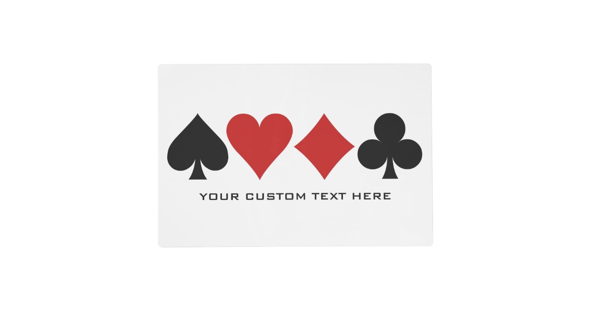 Card Player custom placemat Zazzle