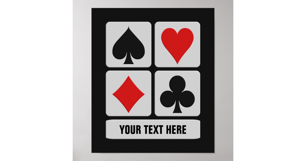 Card Player custom poster Zazzle