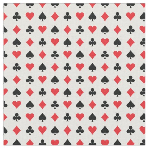 Card Player Diamonds Clubs Spades Red Black Fabric
