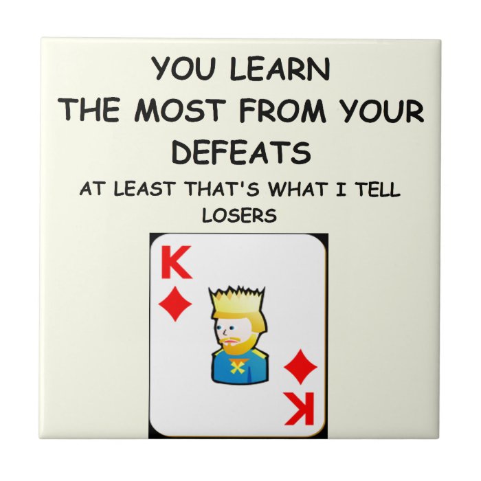 card player joke ceramic tiles