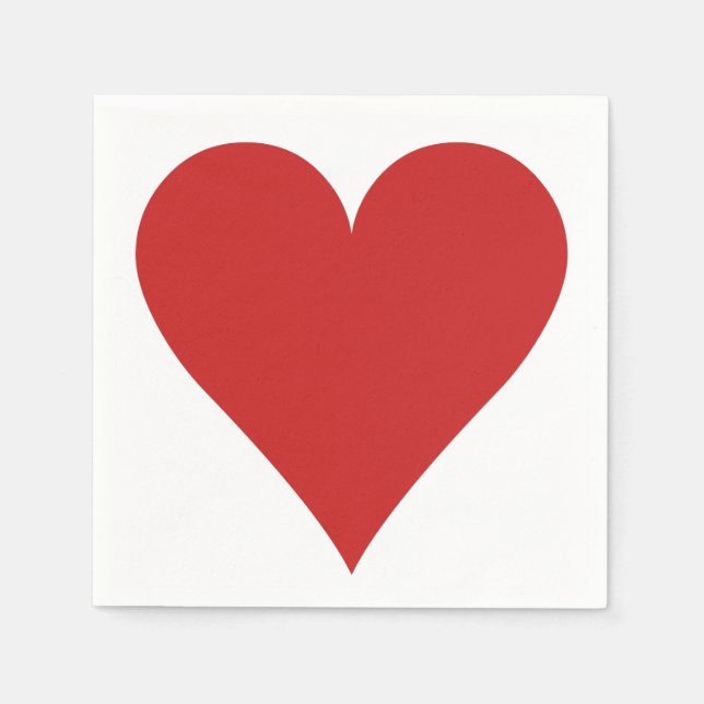 Card Player paper napkins - Heart (Front)