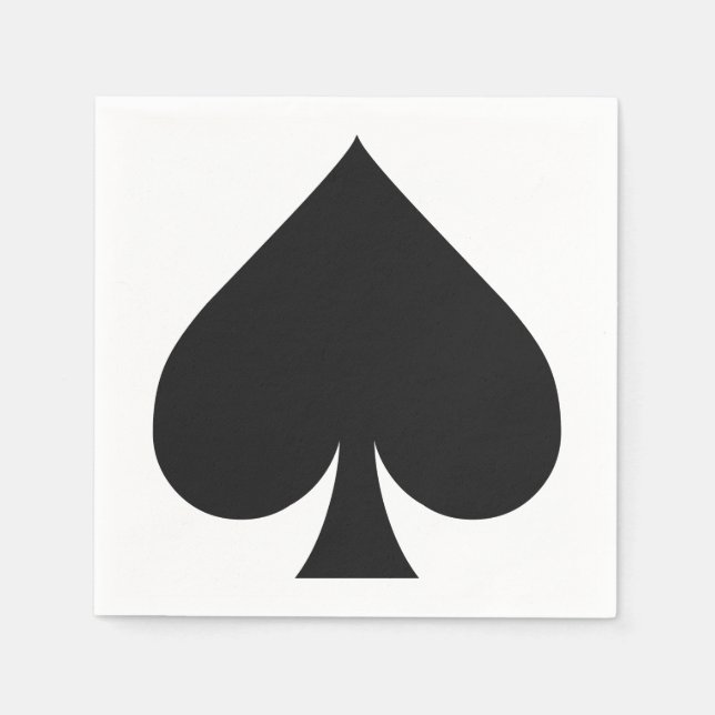 Card Player paper napkins - Spade (Front)