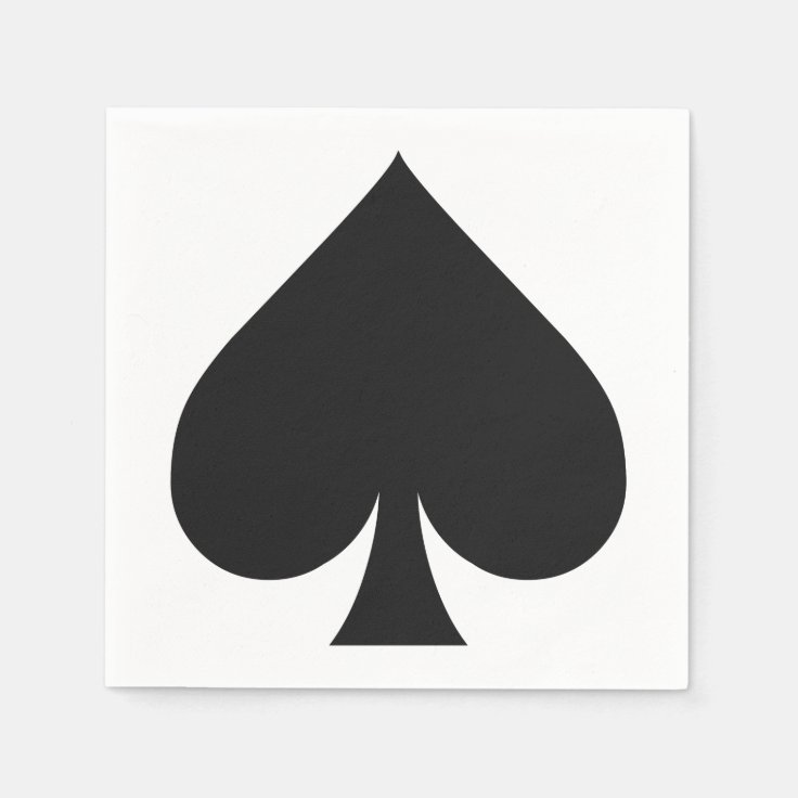 Card Player paper napkins Spade Zazzle