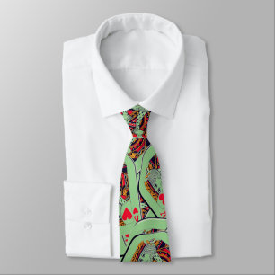 Card Player - Sage Fun Neck Tie