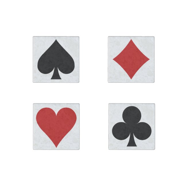 Card Player set of marble magnets (Front)