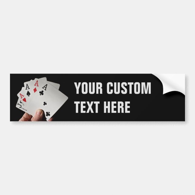 Card Player / YOUR PHOTO custom bumpersticker Bumper Sticker (Front)