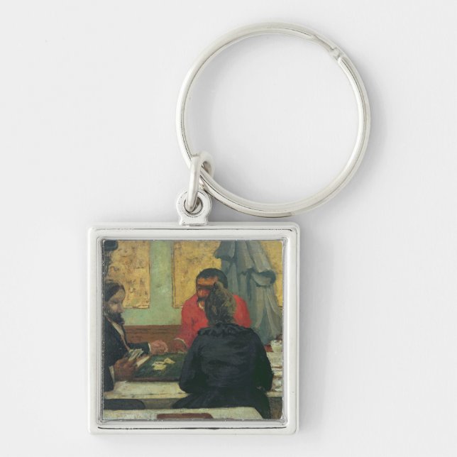 Card Players, 1883 Keychain (Front)