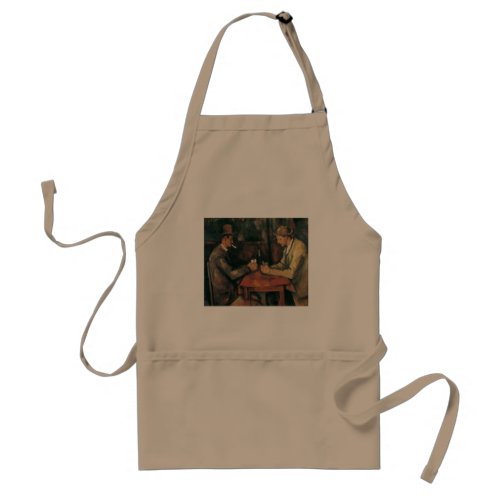 Card Players by Paul Cezanne Vintage Fine Art Adult Apron